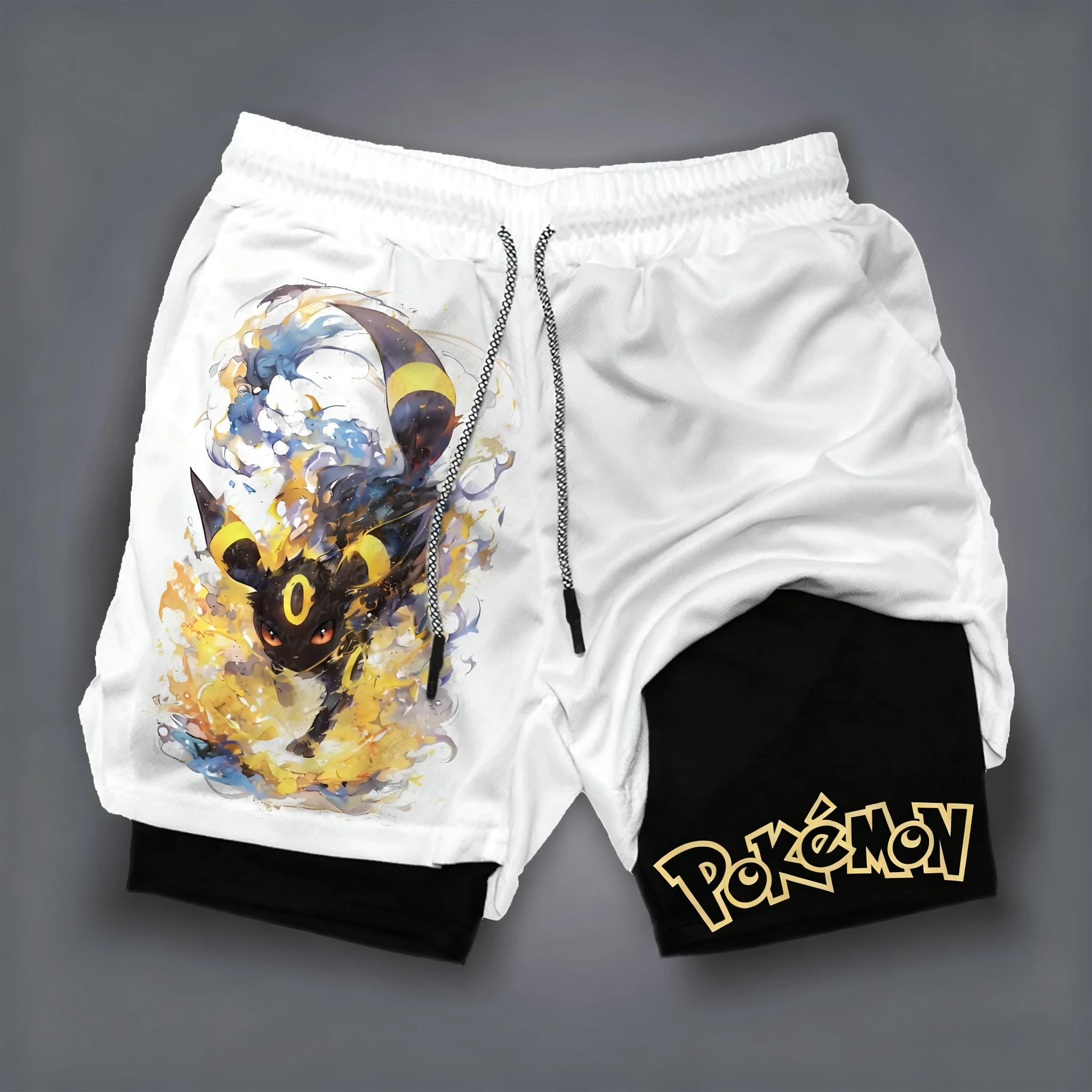 Summer Clothing Layering - Shorts Esportivos 2 em 1 Pokémon