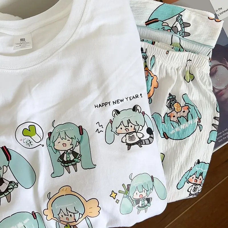 Japan Summer Festival Clothing - Novos pijamas Hatsune Miku de verão,