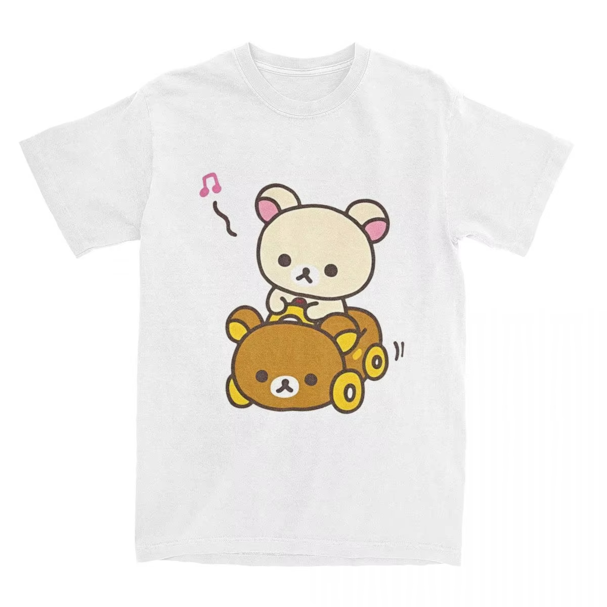 Summer Clothing Drive - Camiseta Rilakkuma de Algodão Unissex Gola