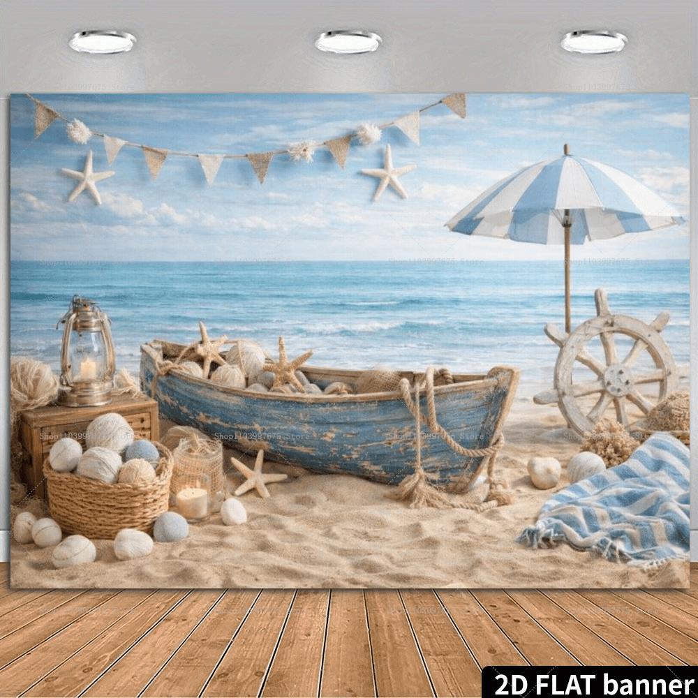 Summer Clothing Banner - Cenários de Férias na Praia 2D