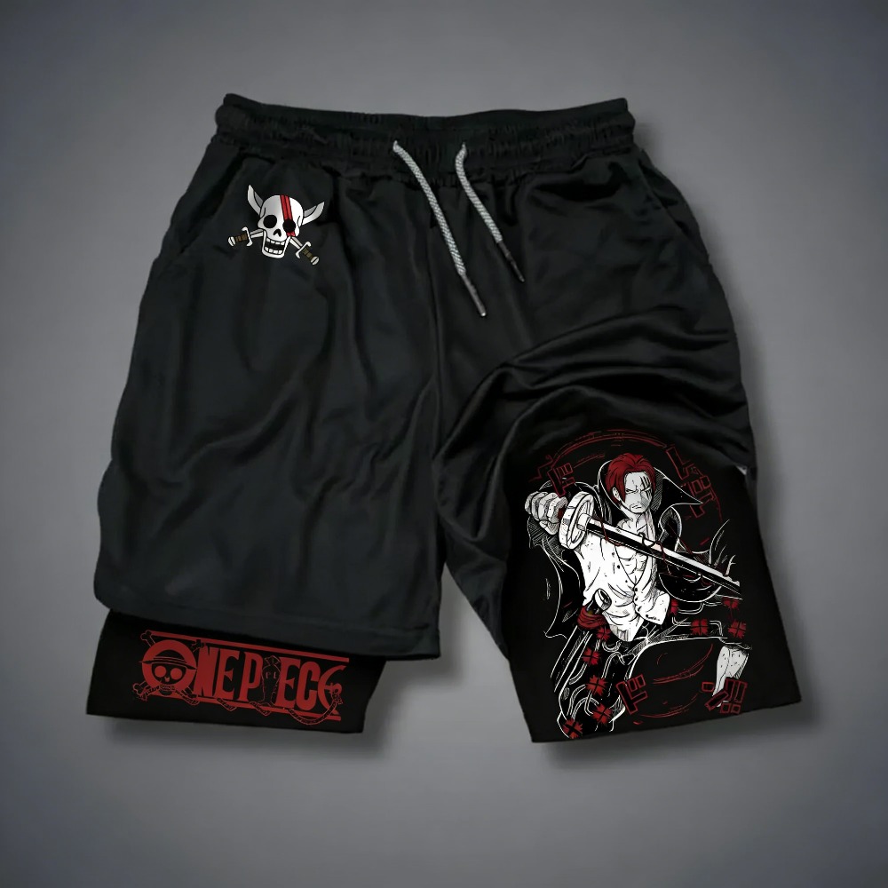 Summer Clothing Layering - Shorts Esportivos Unissex ONE PIECE Shanks