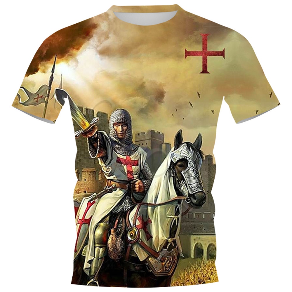 Summer Knights Clothing - Hx cavaleiros templários camisetas 3d impressas