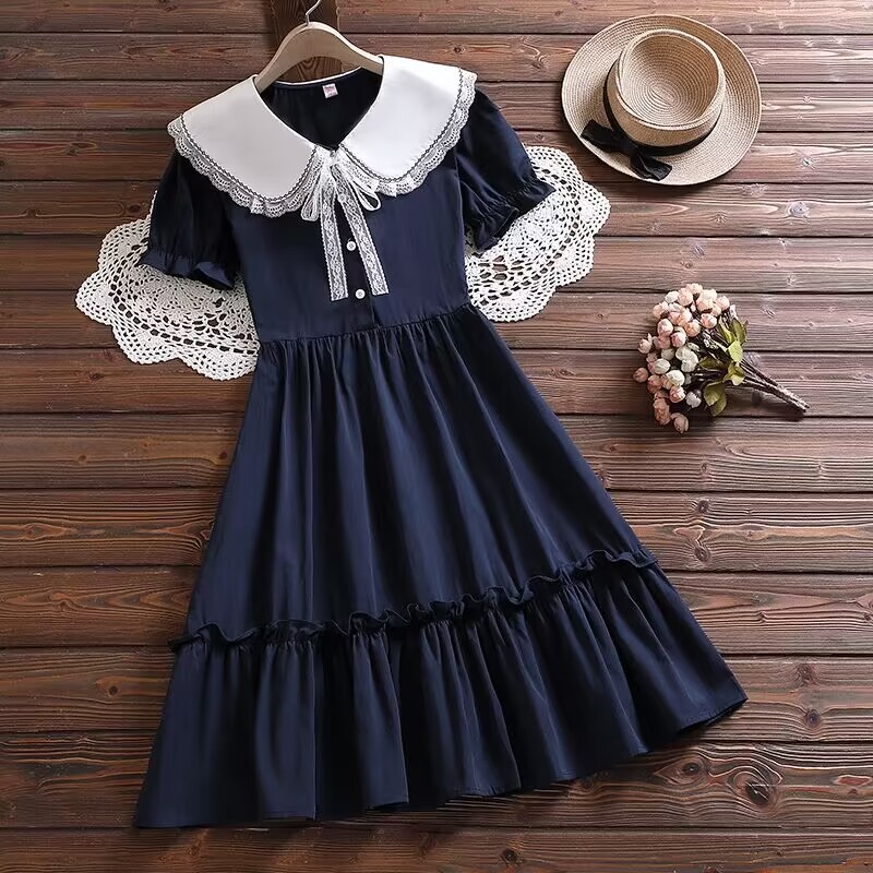 Summer Clothing Teen Girls - Vestido de Festa Infantil Feminino Retrô