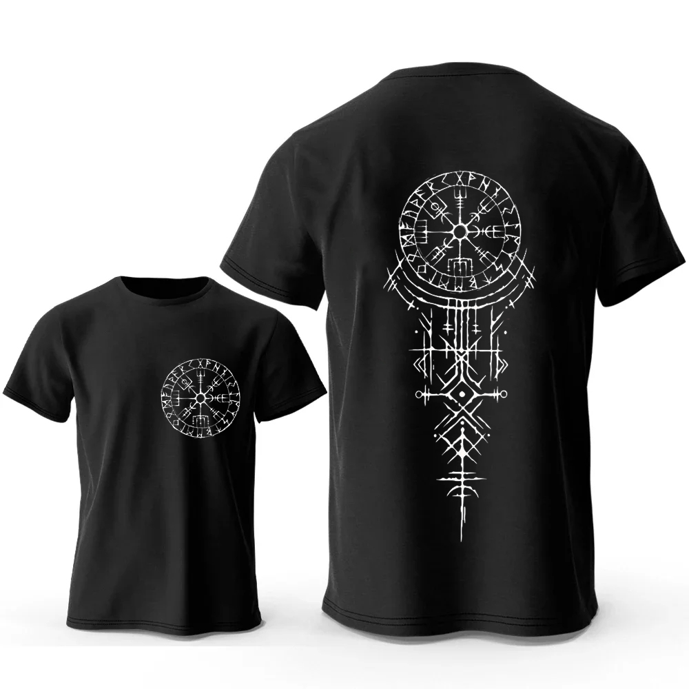 Summer Viking Clothing - Viking runic bússola gráfico t camisas