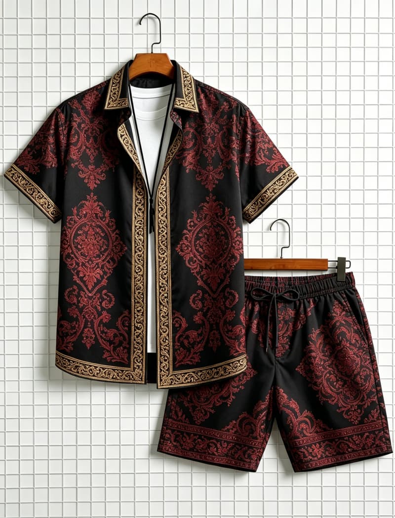 Summer Clothing Line - Conjunto de camisa de manga curta