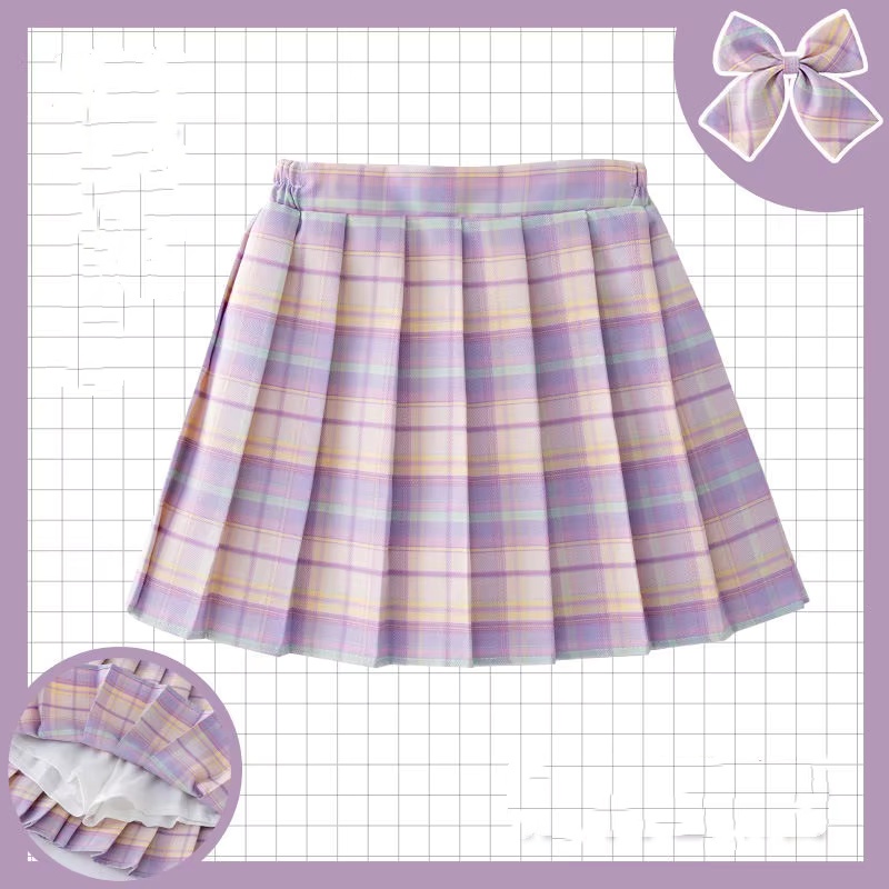Summer Clothing Teen Girls - Crianças saia xadrez crianças estilo universitário