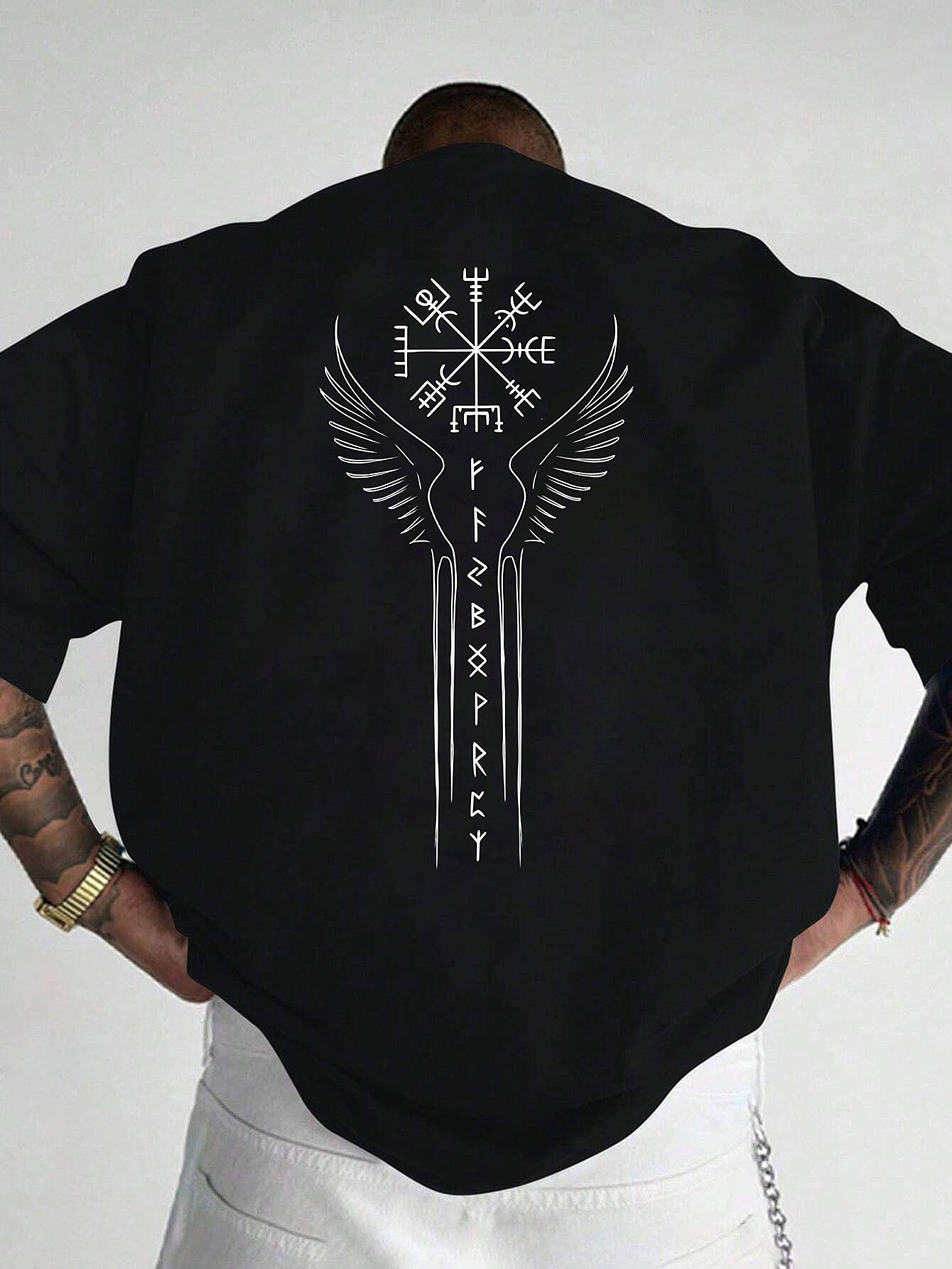 Summer Viking Clothing - Camiseta masculina com estampa de bússola