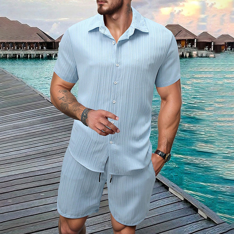 Summer Clothing Line - Conjunto Masculino Novo 2026: Camisa de