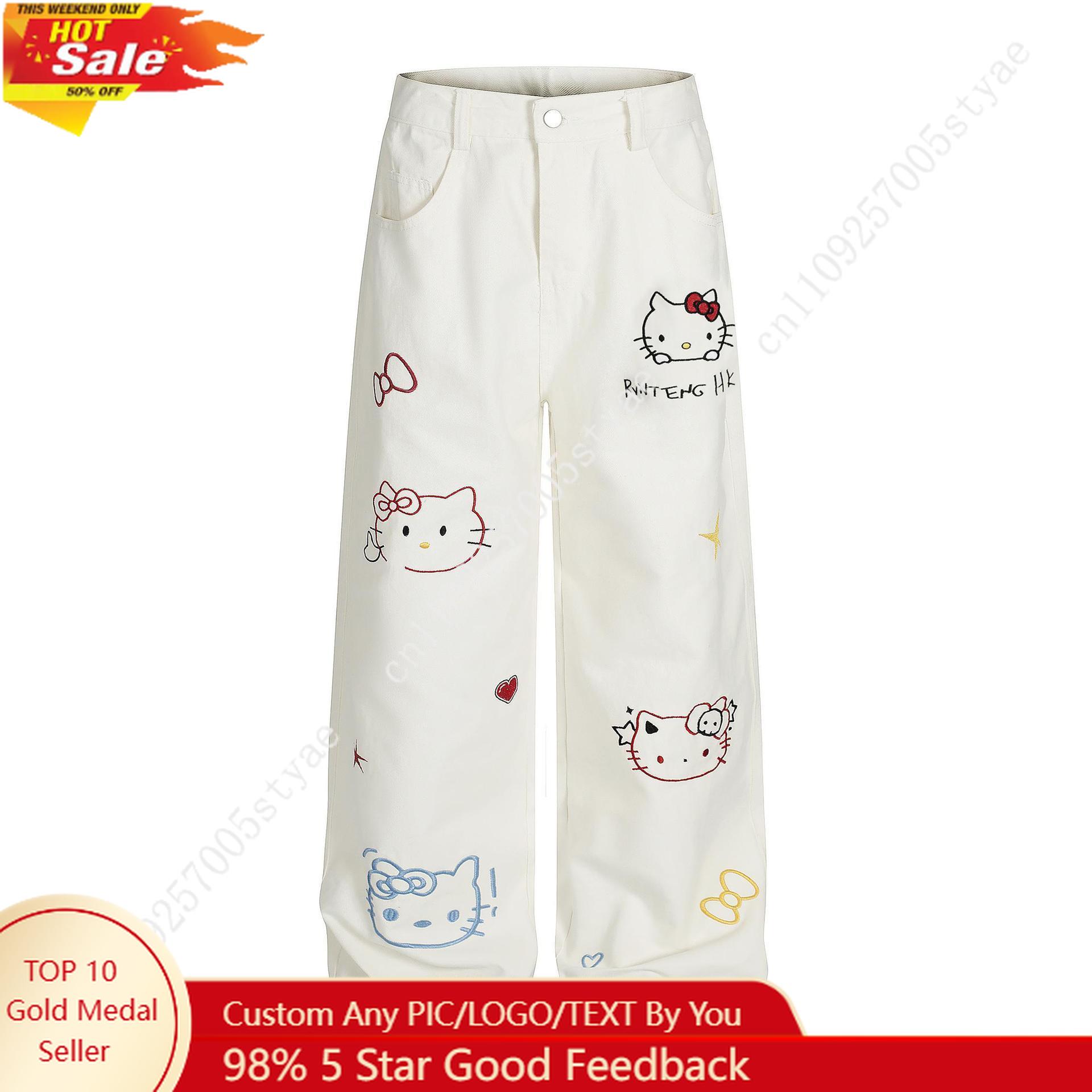 Summer Clothes - Jeans Hello Kitty Femininos, Jeans de