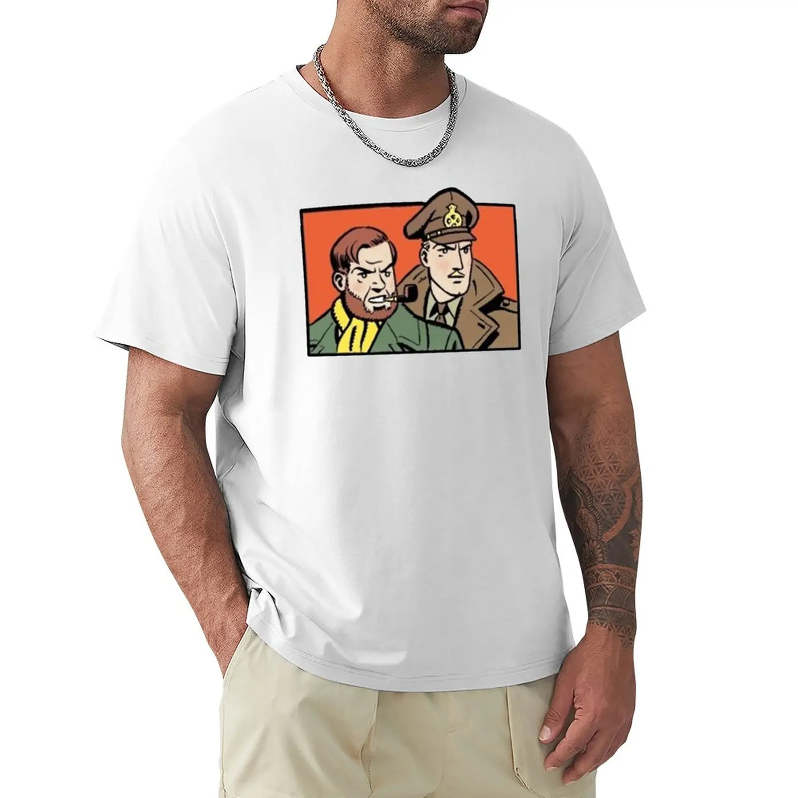 Summer Clothing Banner - Blake e Mortimer Banner Figuras T-Shirt,