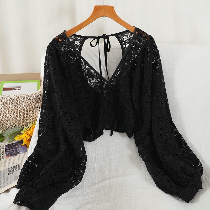 Blusas monocromáticas de renda - Crop Blouse Linen avaliação e preço