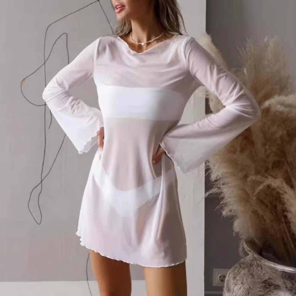 Vestido de Praia Transparente  - Swim Cover Up Mesh avaliação e preço