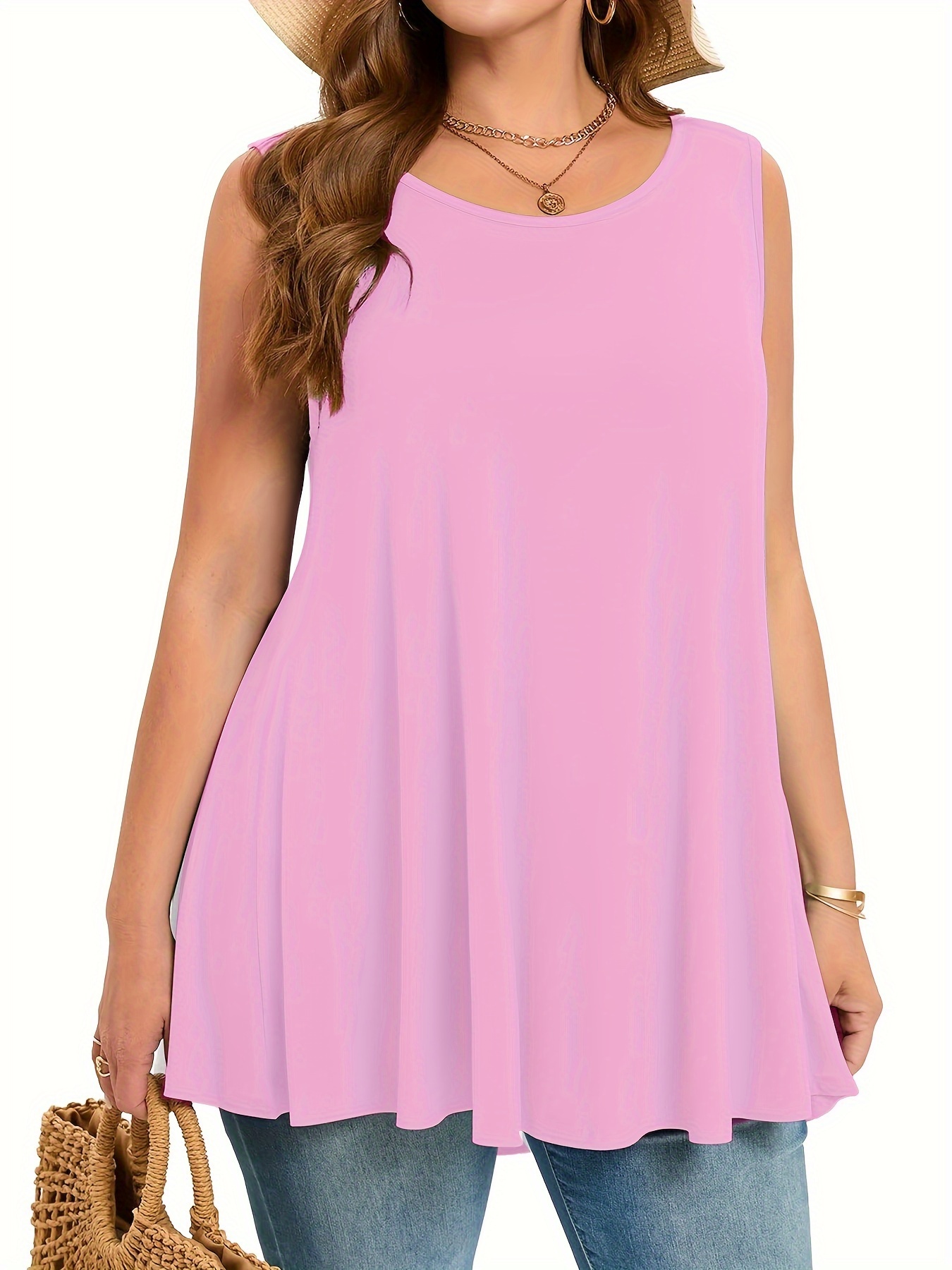 Plus size simples sólido regat - Summer Upf Clothing avaliação e preço