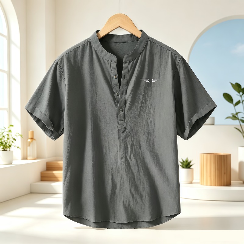 Camisa masculina de algodão e  - Summer Clothing Line avaliação e preço