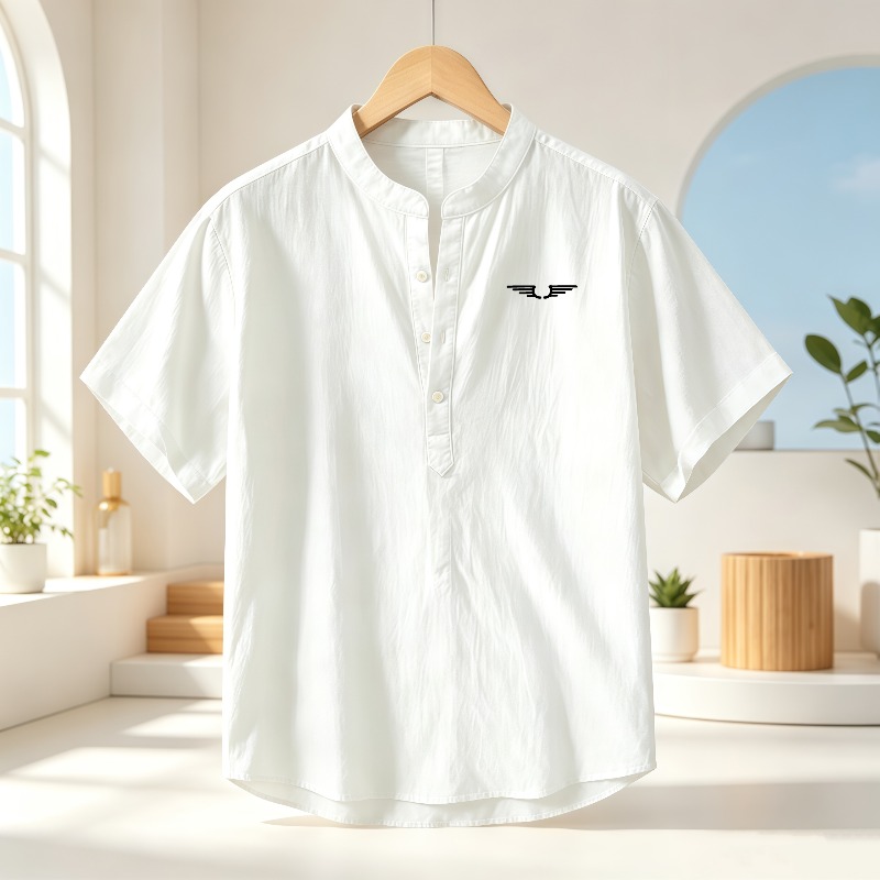Camisa masculina de algodão e  - Summer Clothing Line avaliação e preço