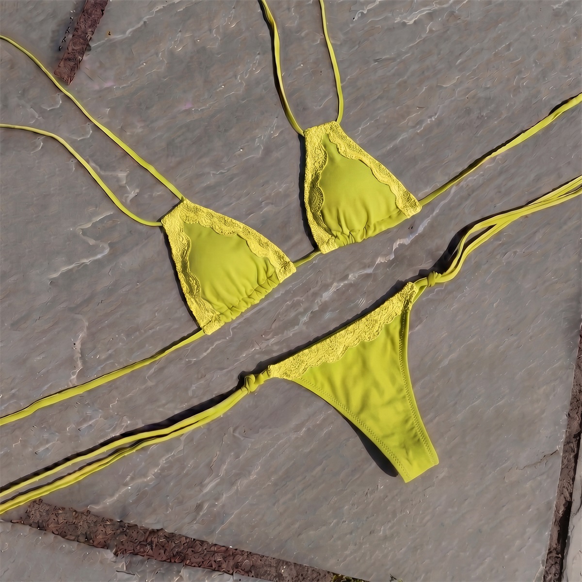 Biquíni Sexy de Renda 3 Peças  - Swim Cover Up Mesh avaliação e preço