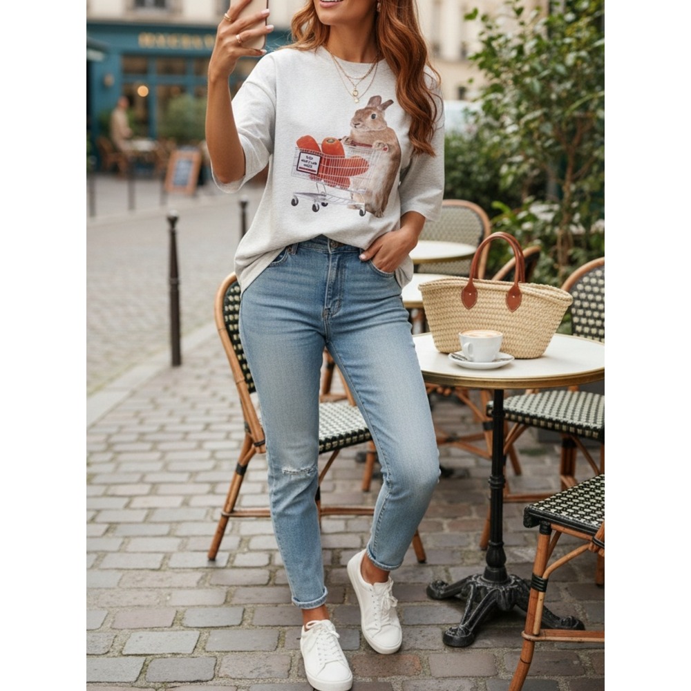 Camiseta Feminina com Estampa  - Summer Clothing Must Haves avaliação e preço