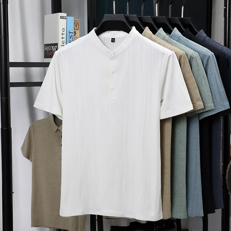 Camisas Masculinas de Linho Te - Summer Clothing Line avaliação e preço