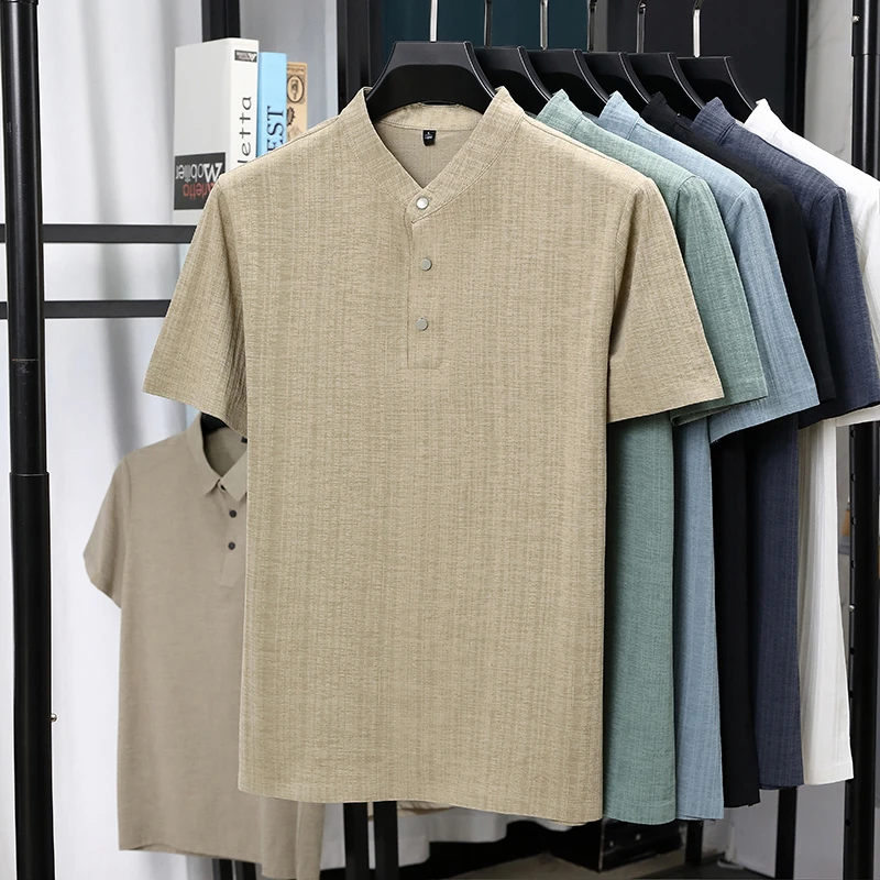 Camisas Masculinas de Linho Te - Summer Clothing Line avaliação e preço