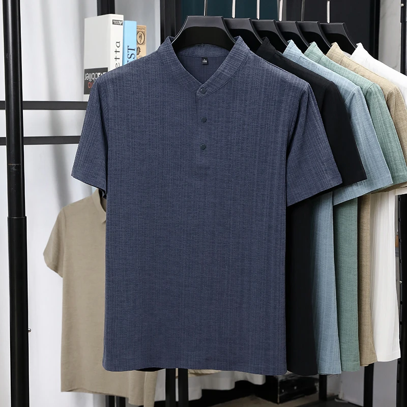 Camisas Masculinas de Linho Te - Summer Clothing Line avaliação e preço
