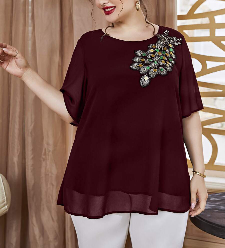 Top de pavão bordado feminino  - Summer Upf Clothing avaliação e preço