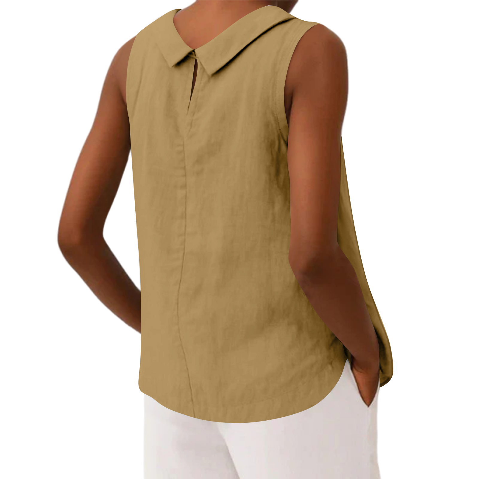 Blusa Regata Feminina de Algod - Crop Blouse Linen avaliação e preço