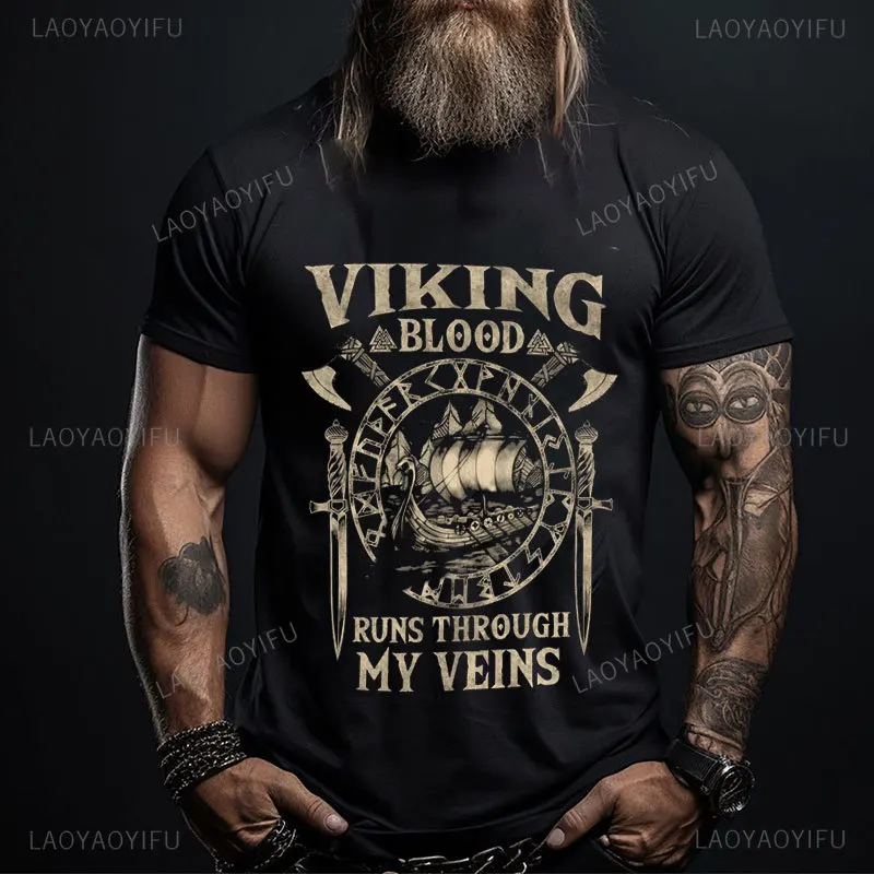 Camiseta masculina de manga cu - Summer Viking Clothing avaliação e preço
