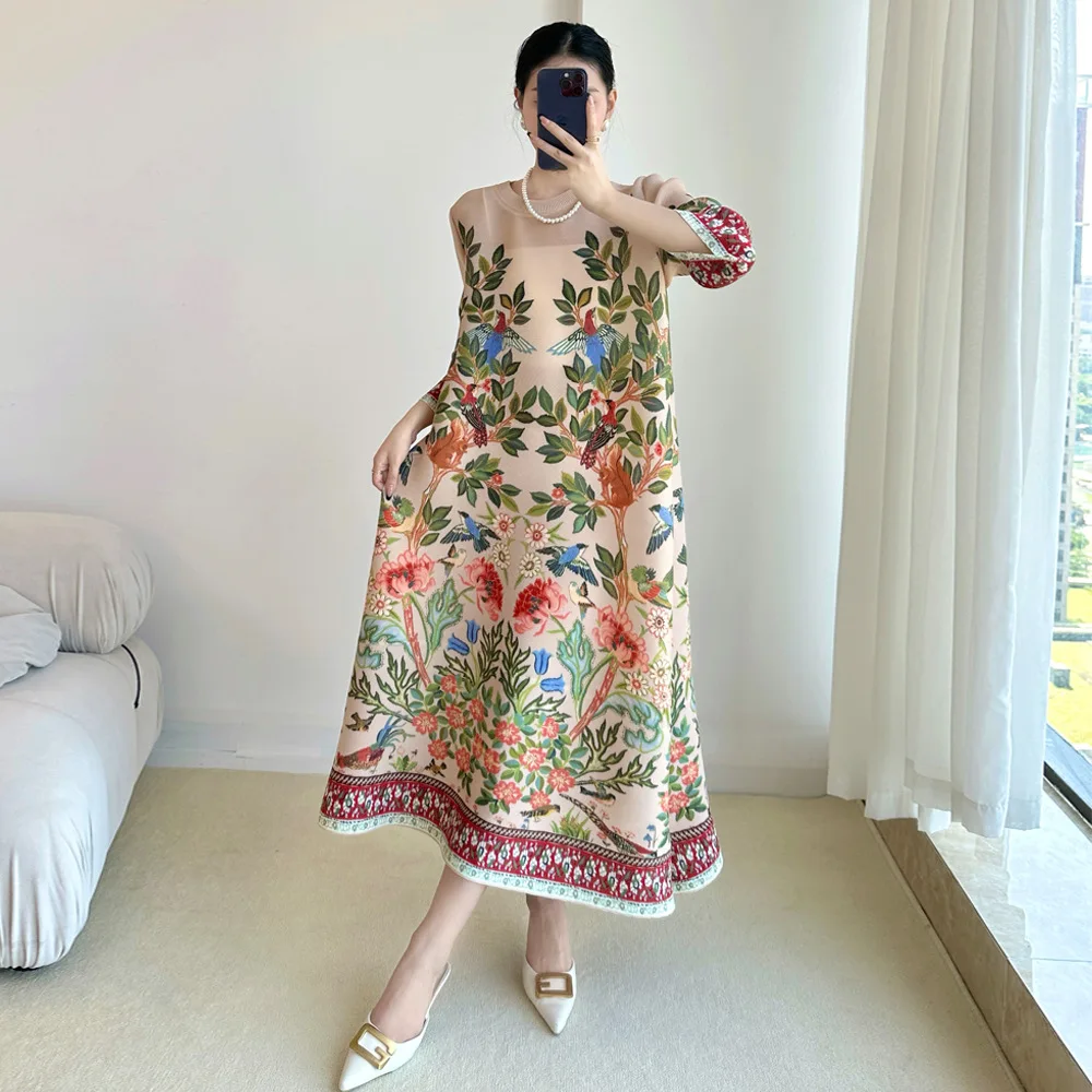 Miyake vestido estampado vinta - Summer Clothing Essentials Women avaliação e preço