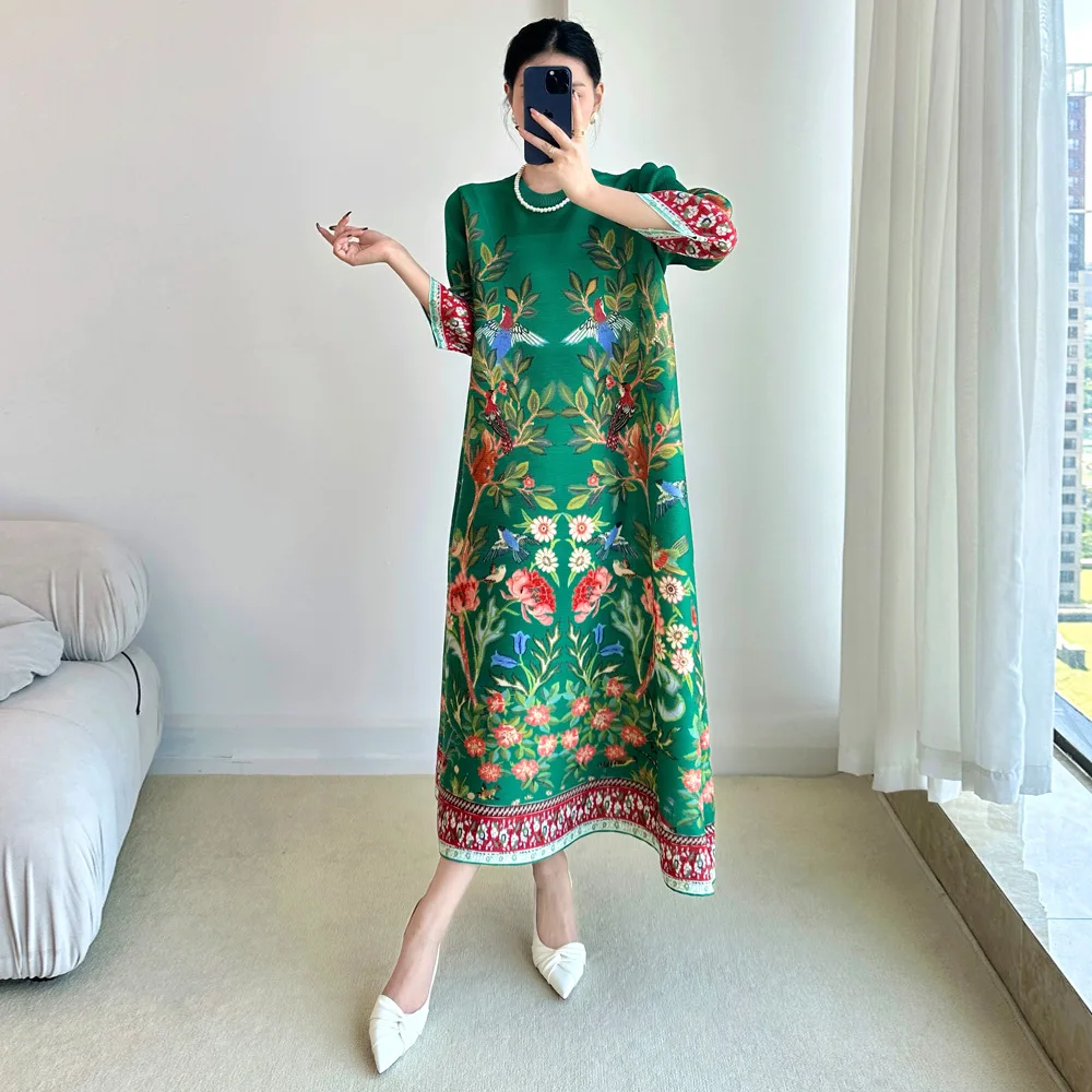 Miyake vestido estampado vinta - Summer Clothing Essentials Women avaliação e preço