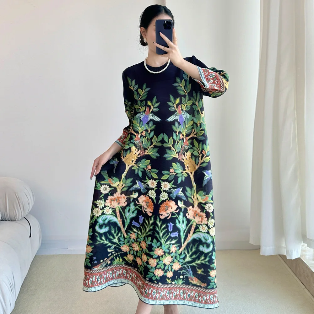 Miyake vestido estampado vinta - Summer Clothing Essentials Women avaliação e preço
