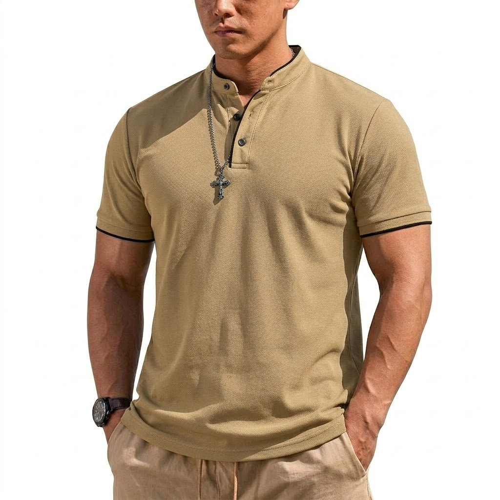 Camisa Henley de Manga Curta p - Summer Clothing Line avaliação e preço
