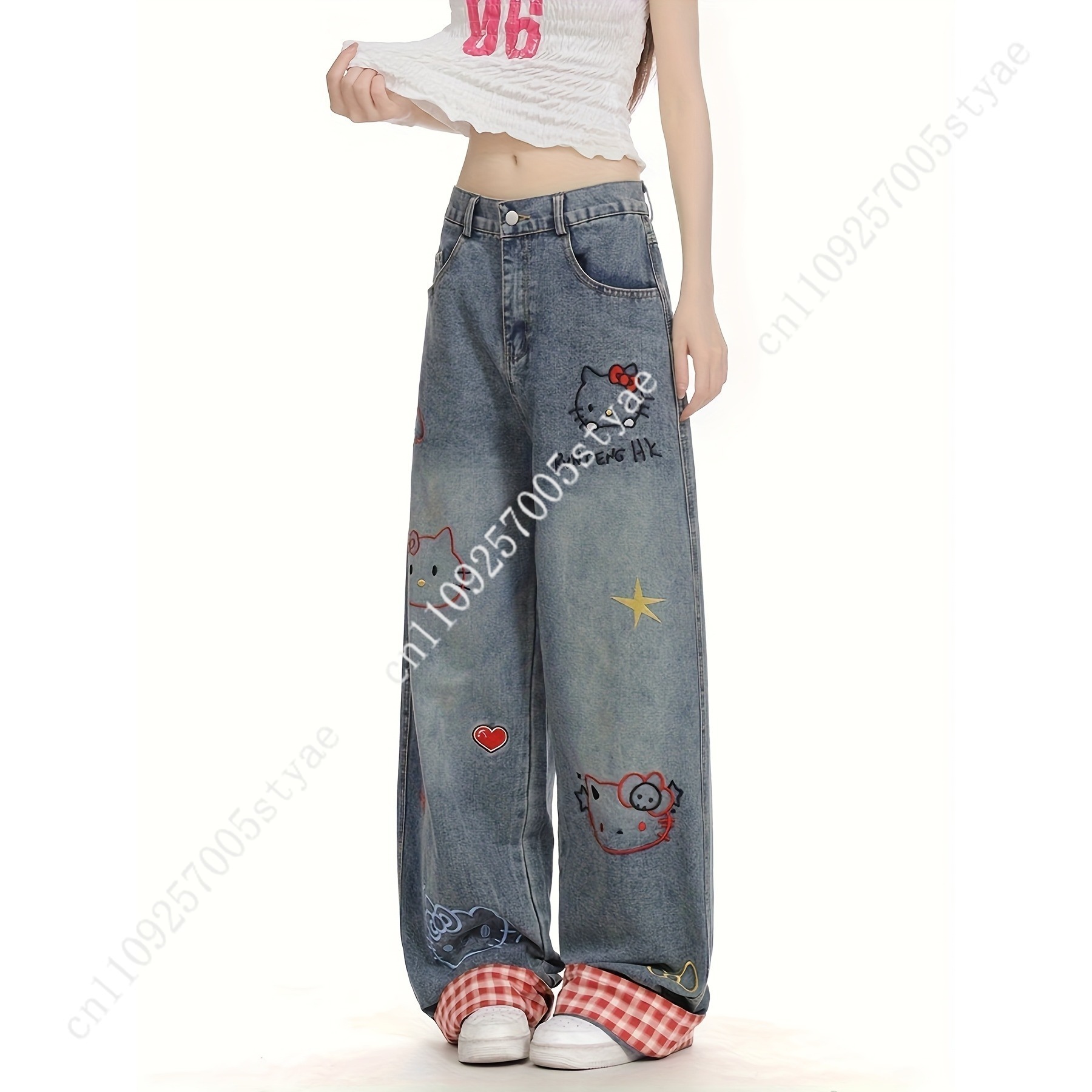 Jeans Hello Kitty Femininos, J - Summer Clothes avaliação e preço
