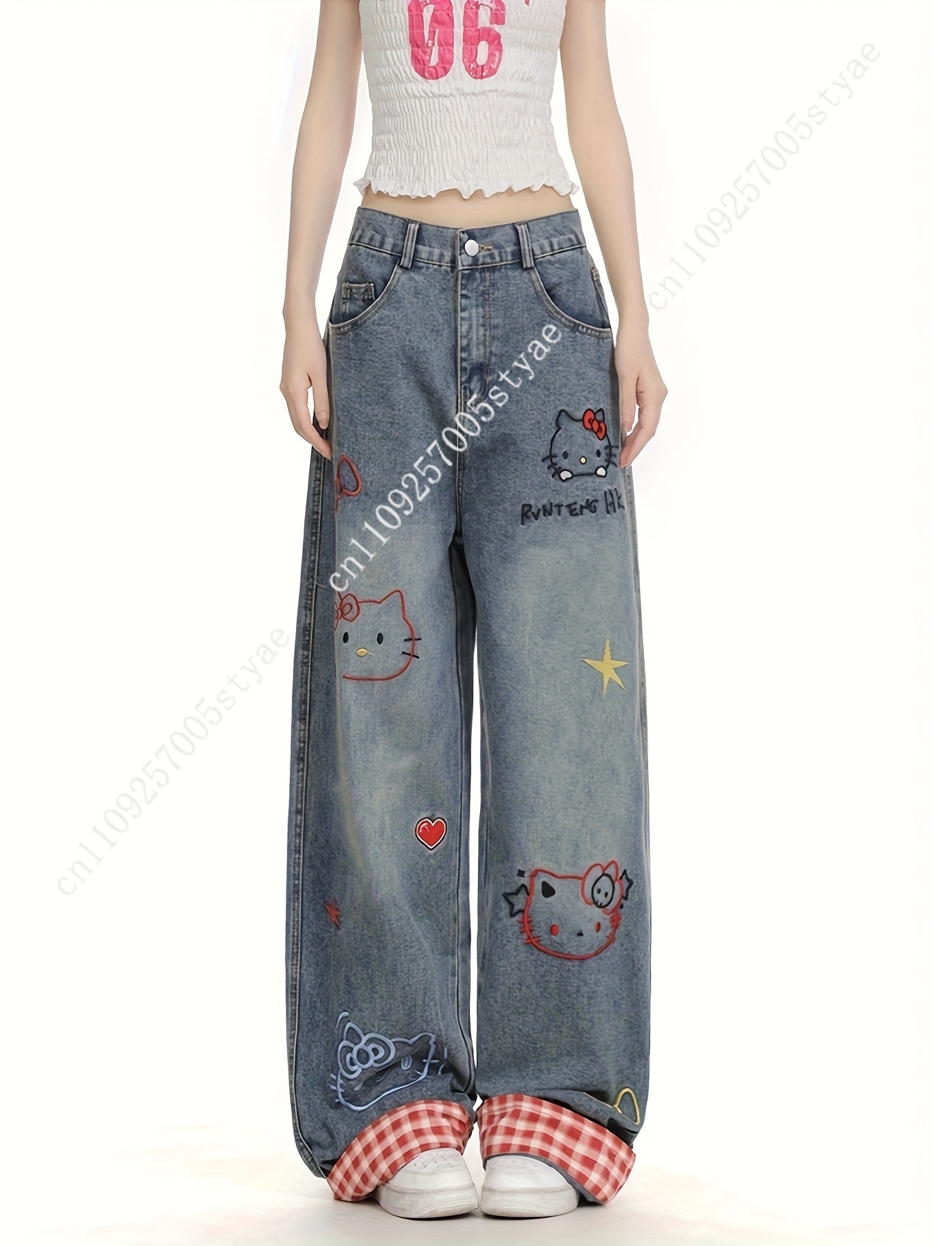 Jeans Hello Kitty Femininos, J - Summer Clothes avaliação e preço