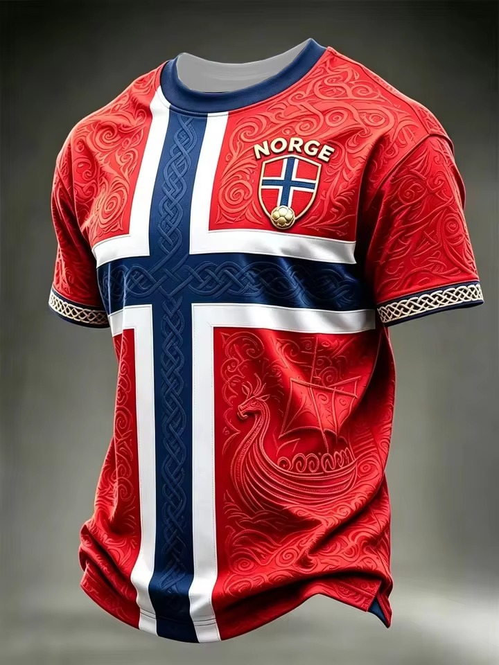 Camiseta de Futebol da Noruega - Summer Viking Clothing avaliação e preço
